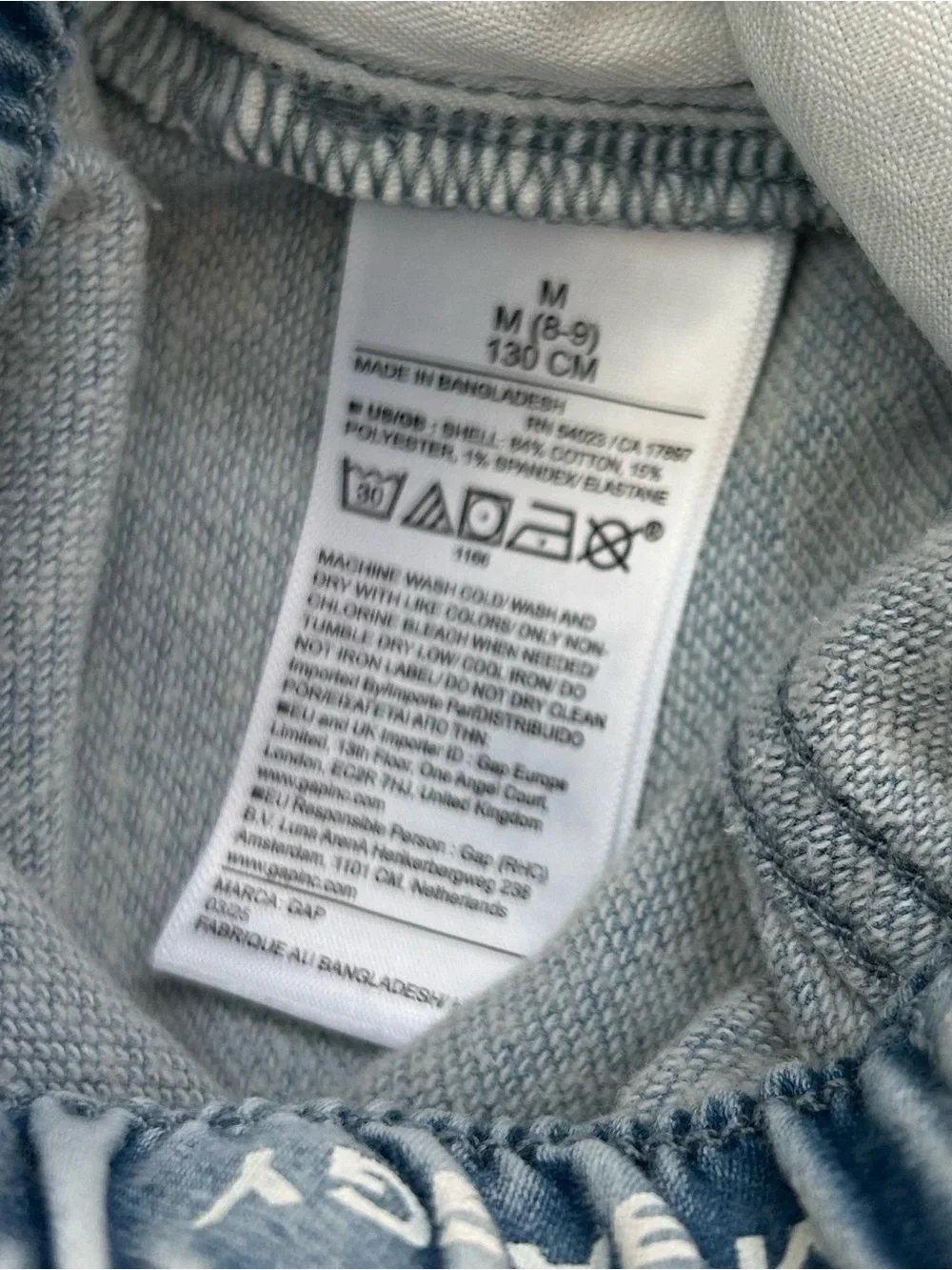 🩵 GAP Kids Easy Wide Leg Baggy Light Blue Low Rise Jeans